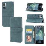 For Nokia G21 / G11 Embossed Striped Magnetic Buckle Horizontal Flip Phone Leather Case(Green)