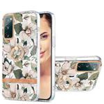 For Samsung Galaxy S20 FE / S20 Lite Ring IMD Flowers TPU Phone Case(Green Gardenia)