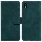 For Sony Xperia Ace III Skin Feel Pure Color Flip Leather Phone Case(Green)