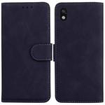 For Sony Xperia Ace III Skin Feel Pure Color Flip Leather Phone Case(Black)