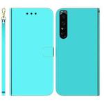 For Sony Xperia 1 IV Imitated Mirror Surface Horizontal Flip Leather Phone Case(Mint Green)