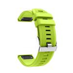 For Garmin Fenix 5 Silicone Watch Band(Lime)