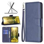 For Infinix Note 11 Pro Lambskin Texture Pure Color Flip Leather Phone Case(Blue)