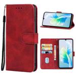 For vivo V23e Leather Phone Case(Red)