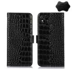 For Xiaomi Redmi 10A / 9C Crocodile Top Layer Cowhide Leather Phone Case(Black)