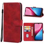 For Infinix Hot 10i Leather Phone Case(Red)