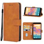 For UMIDIGI A3S Leather Phone Case(Brown)