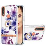 For Motorola Moto E7 Power /  E7i Power Ring IMD Flowers TPU Phone Case(Purple Begonia)