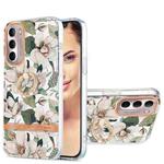 For Motorola Moto G Stylus 2022 4G Ring IMD Flowers TPU Phone Case(Green Gardenia)