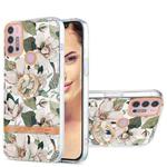 For Motorola Moto G30 / G20 / G10 Ring IMD Flowers TPU Phone Case(Green Gardenia)