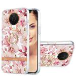 For Nokia G20 / G10 Ring IMD Flowers TPU Phone Case(Pink Gardenia)