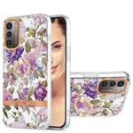 For Nokia G21 / G11 Ring IMD Flowers TPU Phone Case(Purple Peony)