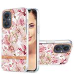 For OnePlus Nord N20 5G Ring IMD Flowers TPU Phone Case(Pink Gardenia)