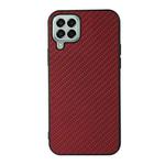 For Samsung Galaxy M33 5G Carbon Fiber Texture Shockproof Case(Red)