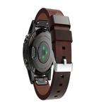 For Garmin Fenix 5 Quick Release Leather Watch Band(Brown)