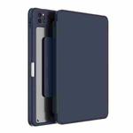 For iPad 10.2 2021 / 2020 / 2019 Mutural Jianshang Series Tablet Leather Smart Case(Dark Blue)