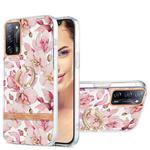 For OPPO A55 5G / A54 4G / A53S 5G / A16 / A54S 4G Ring IMD Flowers TPU Phone Case(Pink Gardenia)