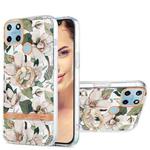 For OPPO Realme C21Y Ring IMD Flowers TPU Phone Case(Green Gardenia)