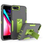 Magnetic Holder Phone Case For iPhone 8 Plus / 7 Plus(Dark Grey + Green)