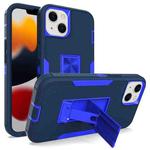 For iPhone 13 mini Magnetic Holder Phone Case (Sapphire Blue + Dark Blue)