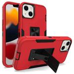 For iPhone 13 Magnetic Holder Phone Case(Red + Black)