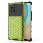 For vivo X80 5G China Shockproof Honeycomb PC + TPU Protective Case(Green)