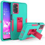 For Samsung Galaxy A13 5G Magnetic Holder Phone Case(Green + Rose Red)