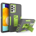 For Samsung Galaxy A52 5G / 4G Magnetic Holder Phone Case(Dark Grey + Green)