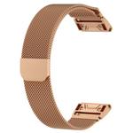 For Garmin Fenix 6 / Fenix 7 Milanese Watch Band(Rose Gold)