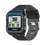 For Garmin Forerunner 920XT Two-color Steel Buckle Watch Band(Black+Dark Grey)