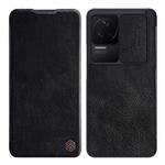 For Xiaomi Redmi K50 / K50 Pro NILLKIN QIN Series Pro Sliding Camera Cover Leather Phone Case(Black)