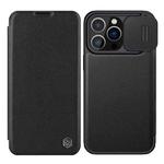 For iPhone 13 Pro NILLKIN QIN Series Pro Sliding Camera Cover Leather Phone Case (Black)