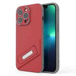 For iPhone 13 Pro Invisible Holder TPU + PC Phone Case (Red)