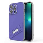 For iPhone 13 Pro Invisible Holder TPU + PC Phone Case (Purple)