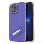 For iPhone 13 Pro Max Invisible Holder TPU + PC Phone Case (Purple)