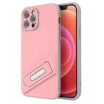For iPhone 12 Pro Invisible Holder TPU + PC Phone Case(Pink)