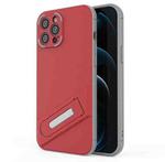 For iPhone 12 Pro Max Invisible Holder TPU + PC Phone Case(Red)