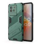 For vivo iQOO Neo6 5G Punk Armor PC + TPU Phone Case with Holder(Green)