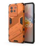 For vivo iQOO Neo6 5G Punk Armor PC + TPU Phone Case with Holder(Orange)