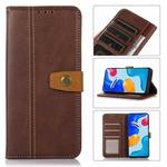 For Nokia X100 Stitching Thread Calf Texture Leather Phone Case(Coffee)