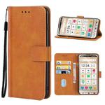 For Sharp Aquos Sense 6/SHG05/SH-54B/Sense 6S/SHG07 Leather Phone Case(Brown)