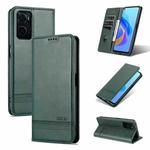 For OPPO K10 / A96 4G / Realme 9i AZNS Magnetic Calf Texture Flip Leather Phone Case(Dark Green)