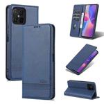 For Honor X8 / X30i AZNS Magnetic Calf Texture Flip Leather Phone Case(Dark Blue)