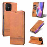 For Honor X8 / X30i AZNS Magnetic Calf Texture Flip Leather Phone Case(Light Brown)