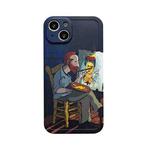 For iPhone 13 Oil Painting TPU Phone Case(Old People)