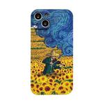 Oil Painting TPU Phone Case For iPhone 12(Sunflower)