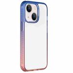 For iPhone 13 Colorful Gradient TPU + PC Phone Case(Blue Pink)