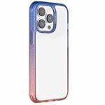 For iPhone 13 Pro Max Colorful Gradient TPU + PC Phone Case (Blue Pink)