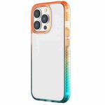 Colorful Gradient TPU + PC Phone Case For iPhone 12 / 12 Pro(Orange Green)
