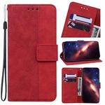 For Infinix Zero X Neo / X6810 Geometric Embossed Leather Phone Case(Red)